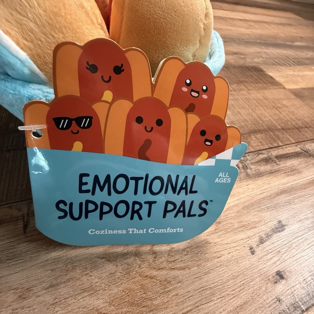 Emotional Support Hot Dogs Plush Set Funny Hot Dog Stuffed Tik Tok NWT